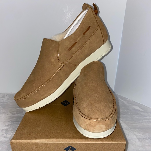 Sperry Moc-Sider WR Suede Tan Size 11.5